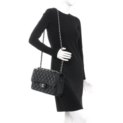 Chanel Caviar Quilted Jumbo Double Flap Black 3 of 9