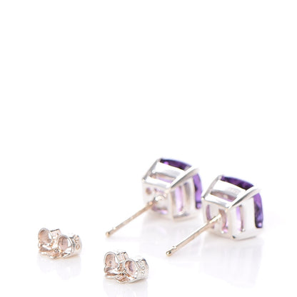 Tiffany Sterling Silver Amethyst Sparklers Stud Earrings 3 of 7