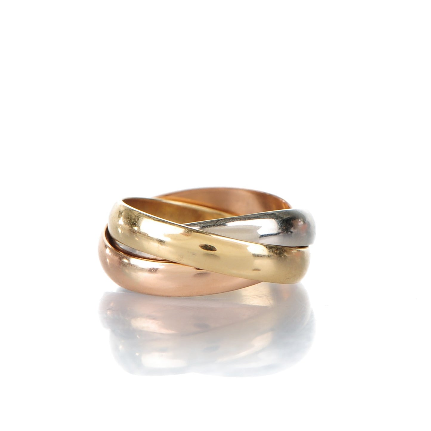 18k Pink Yellow White Gold Les Must De Trinity Ring 48