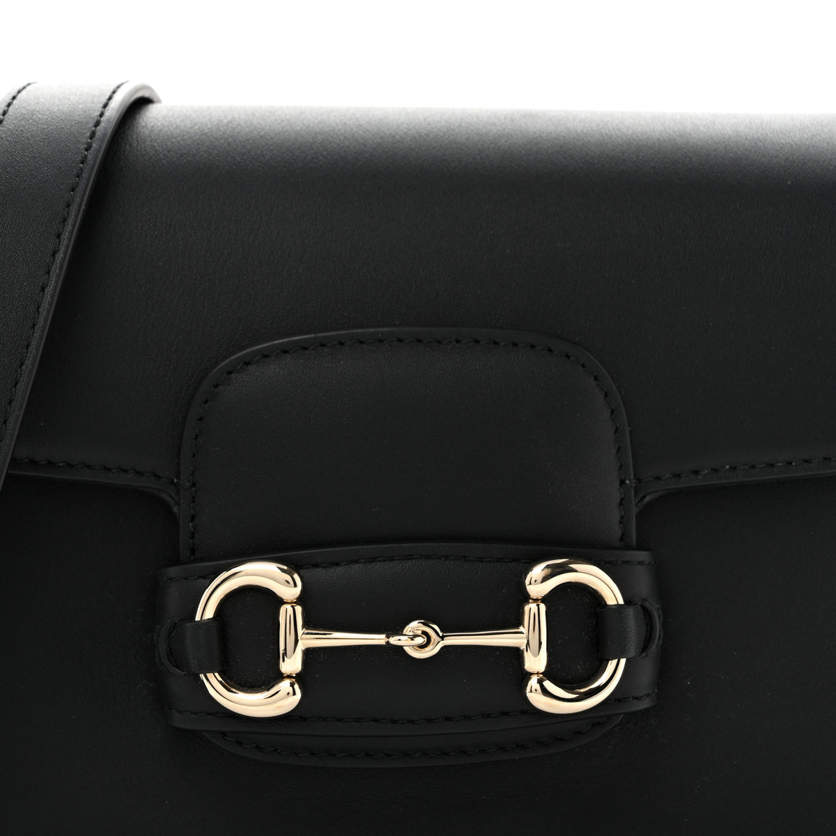 Gucci Arabella Calfskin Horsebit 1955 Shoulder Bag Black 7 of 12