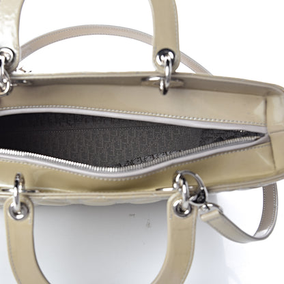 Christian Dior Patent Cannage Large Lady Dior Beige 5 of 16