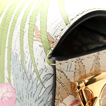 Gucci New Shangai Calfskin Tiger Savanah Web Mini Horsebit 1955 Shoulder Bag Chalky White Multicolor 13 of 13