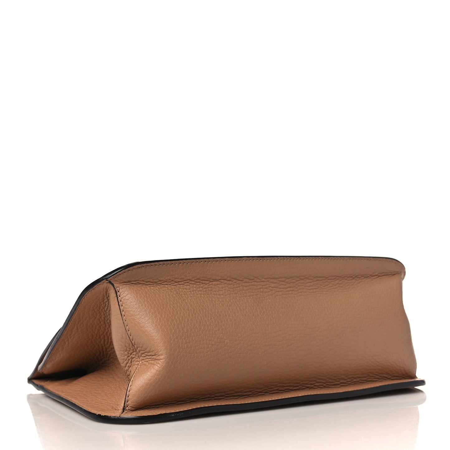 Cellarius Calfskin Medium Bamboo Daily Flap Shoulder Bag Camelia