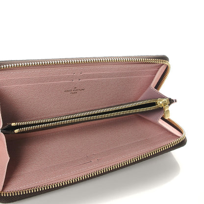 Louis Vuitton Damier Ebene Clemence Wallet Rose Ballerine 5 of 7