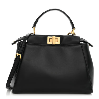 Fendi Nappa Mini Peekaboo Iconic Satchel Black 1 of 11