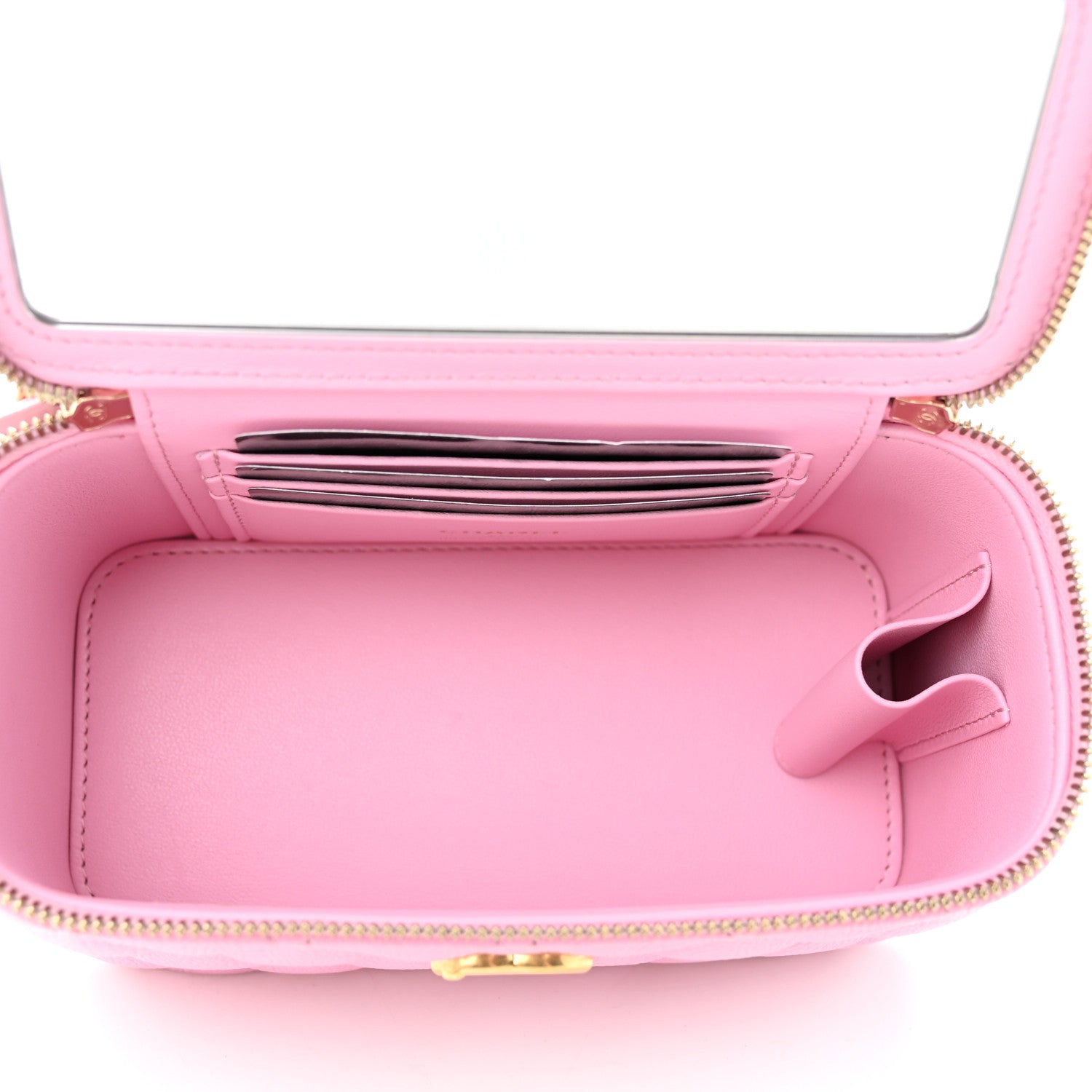 Chanel Caviar Quilted Sweetheart Vanity Case Pink 5 of 14