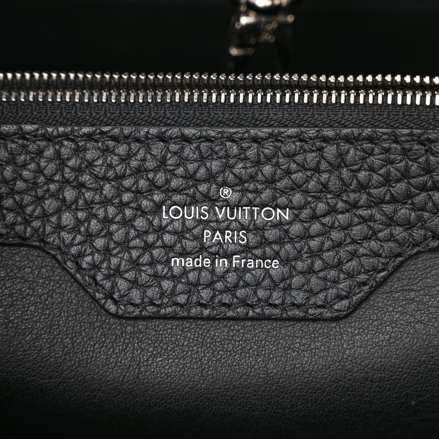 Taurillon Snakeskin Capucines MM Black
