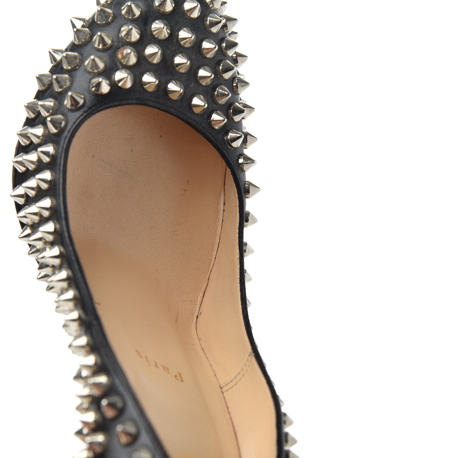 Christian Louboutin Nappa Fifi Spikes 100 Pumps 38.5 Black 13 of 18