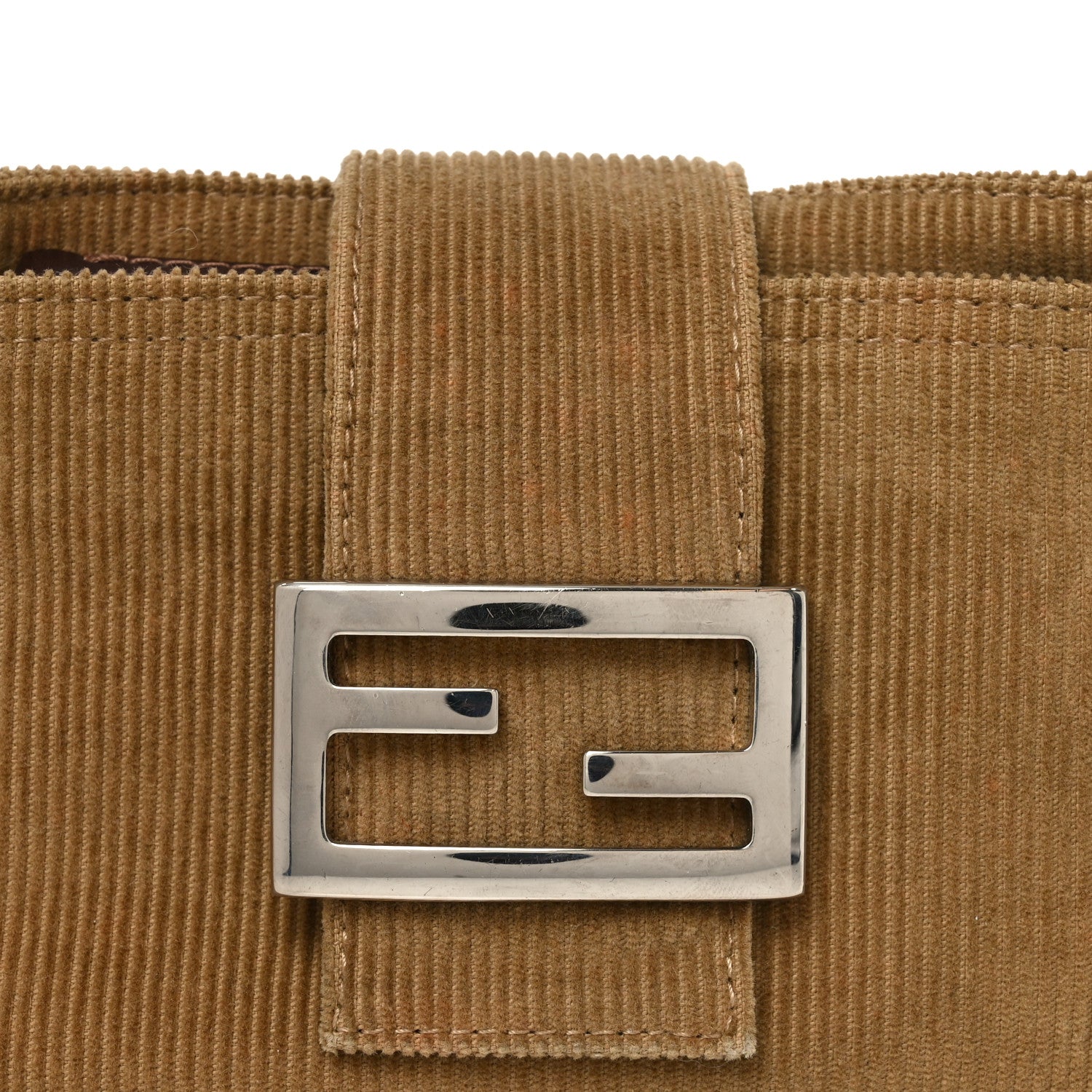 ショルダーバッグ FENDI Corduroy Shoulder Bag Beige Fendi Corduroy Baguette Small Shoulder Bag Beige 1812174
