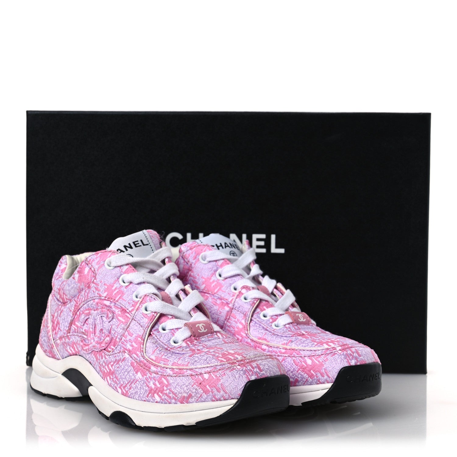 Chanel Tweed CC Sneakers 36 Pink 1836624 – FASHIONPHILE