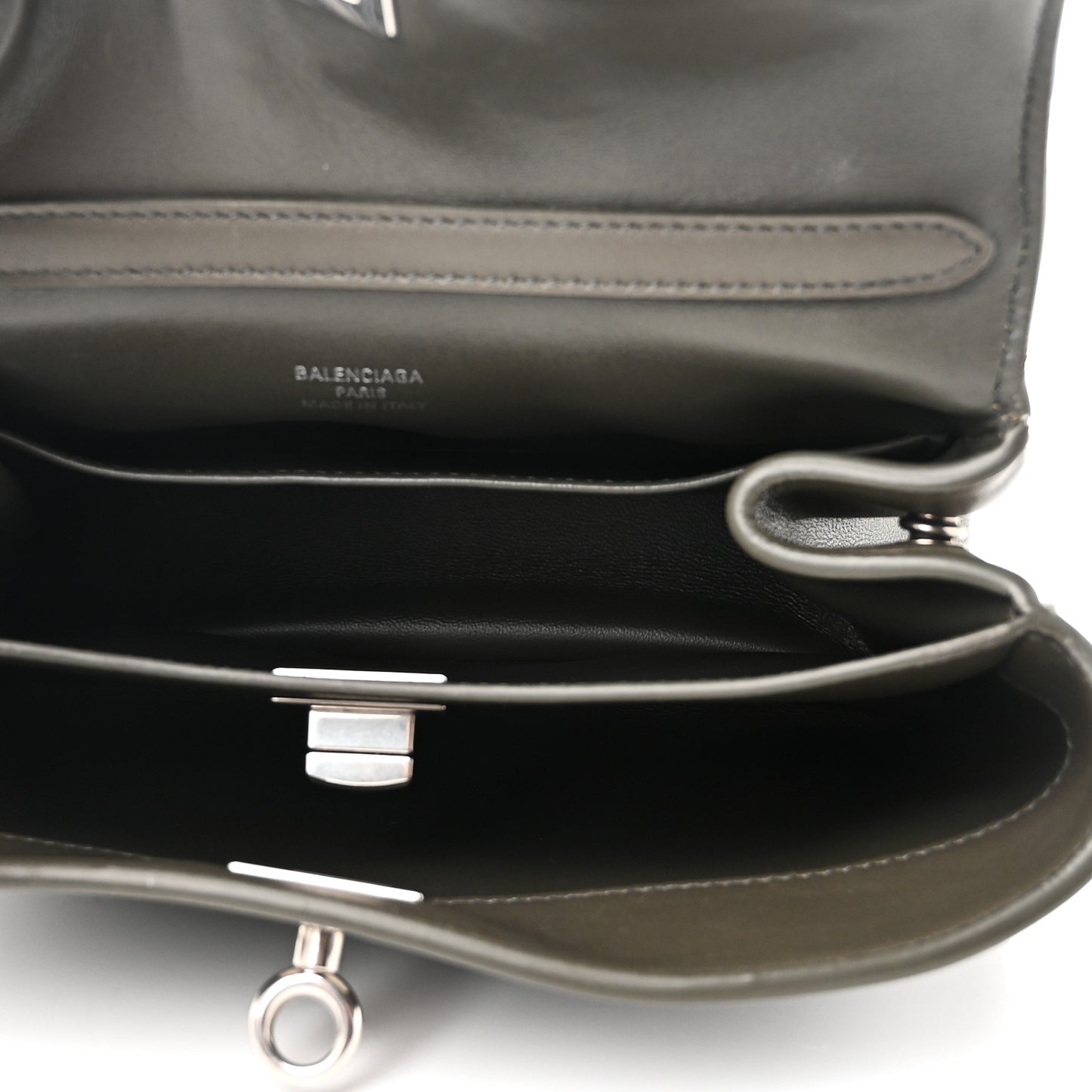 Natural Smooth Calfskin Mini Rodeo Top Handle Handbag Grey