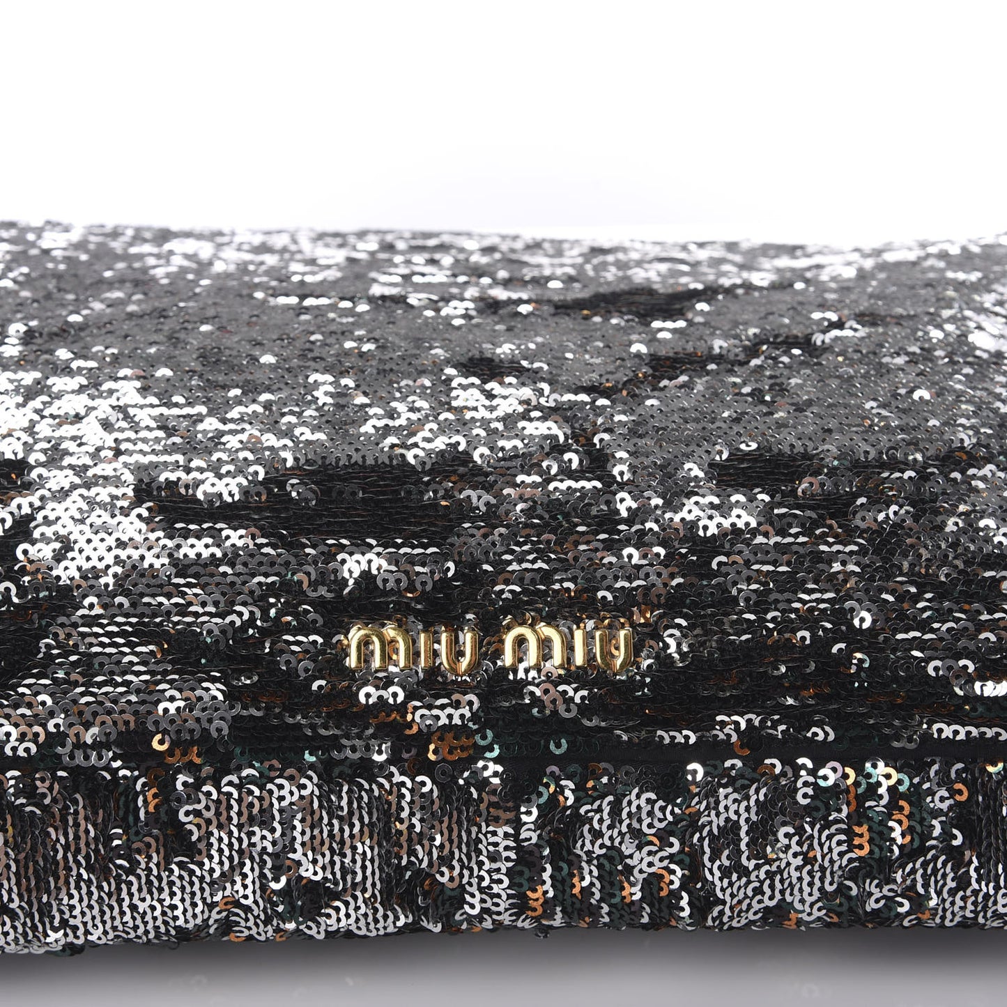 Oversized Sequin Clutch Black