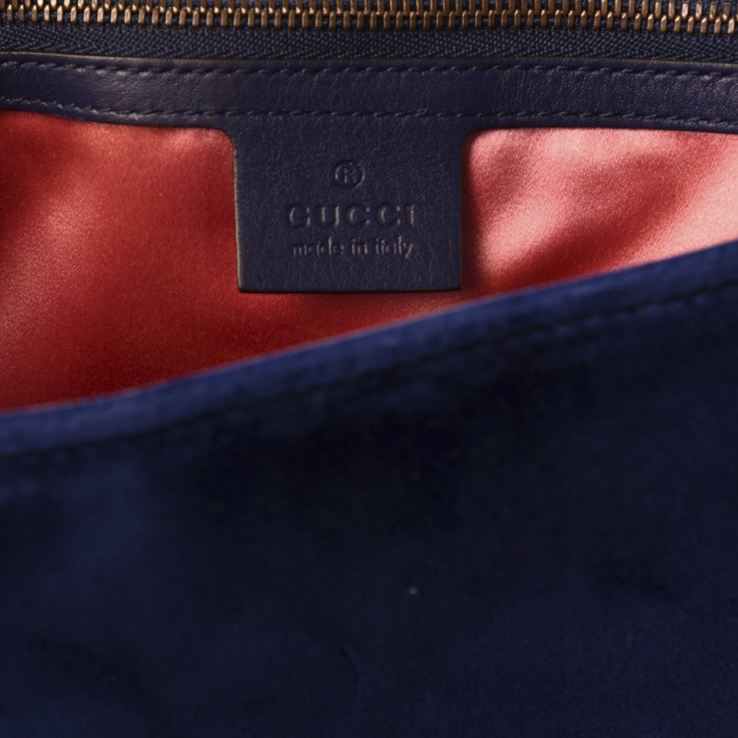 Velvet Matelasse Modern Embroidered Medium GG Marmont Shoulder Bag Cobalt