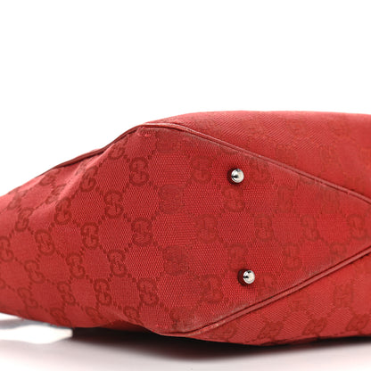 Gucci Monogram Medium Tote Red 8 of 17