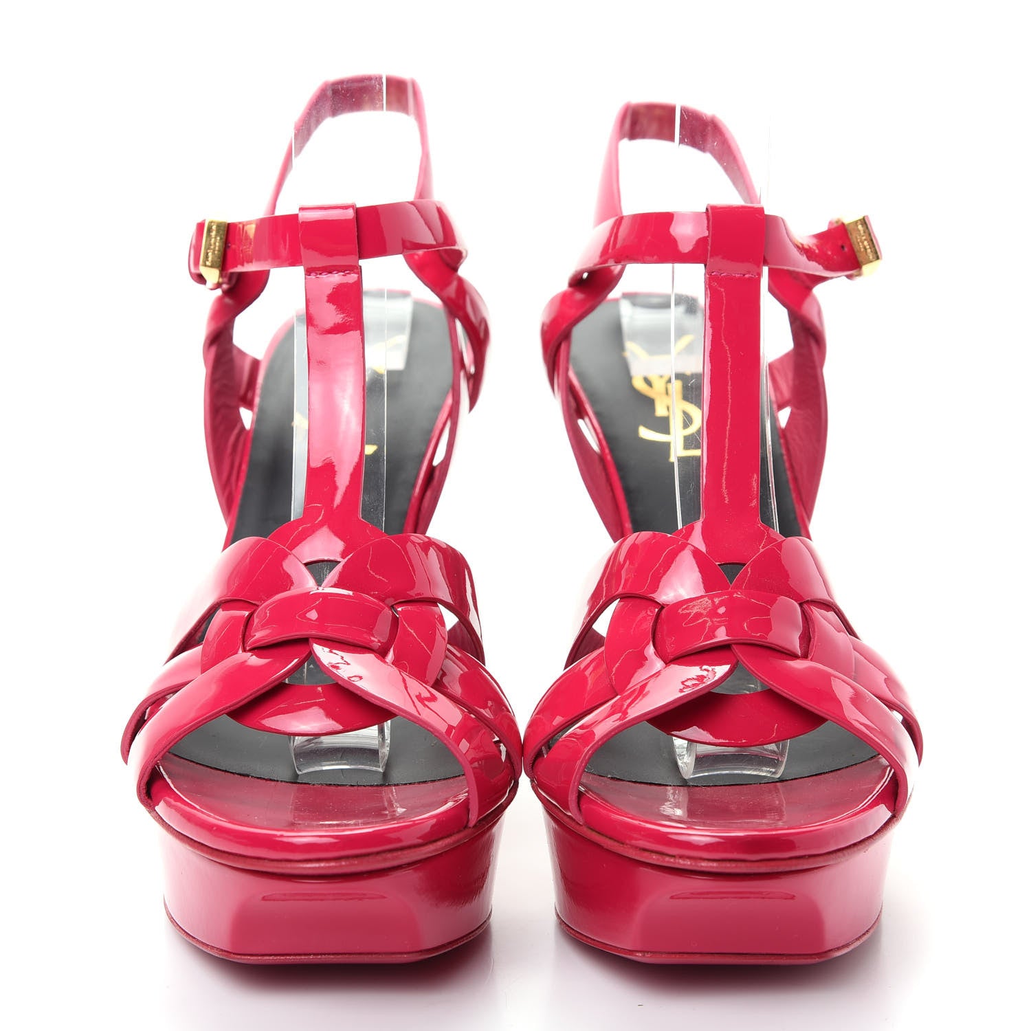 Saint Laurent Patent Tribute 75 Platform Sandals 36 Bubblegum 2 of 12