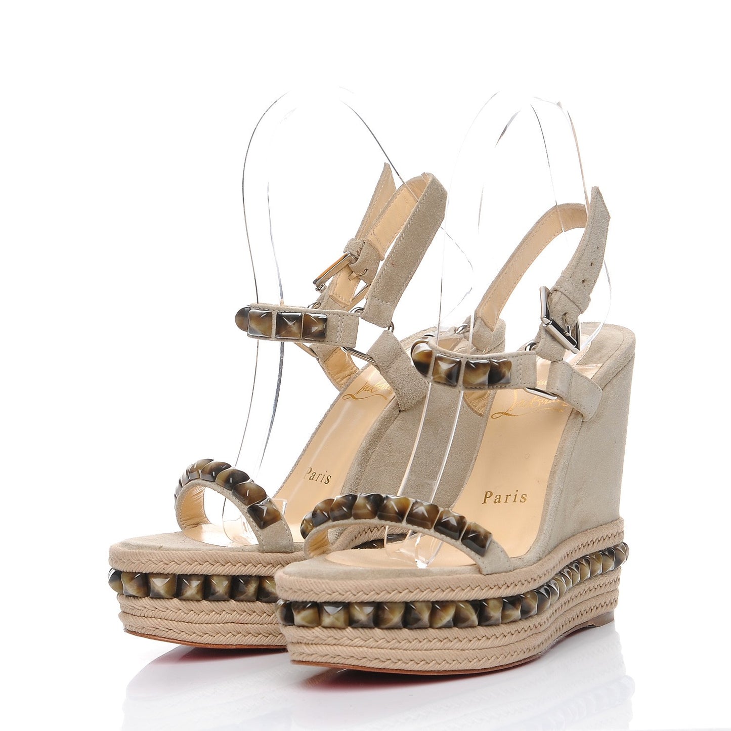 Veau Velours Cataclou 120 Wedge Sandals 35 Sable Corne