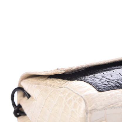 Nancy Gonzalez Crocodile Chain Flap Shoulder Bag White 12 of 16