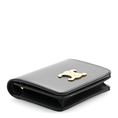 Celine Shiny Calfskin Small Triomphe Wallet Black 4 of 8