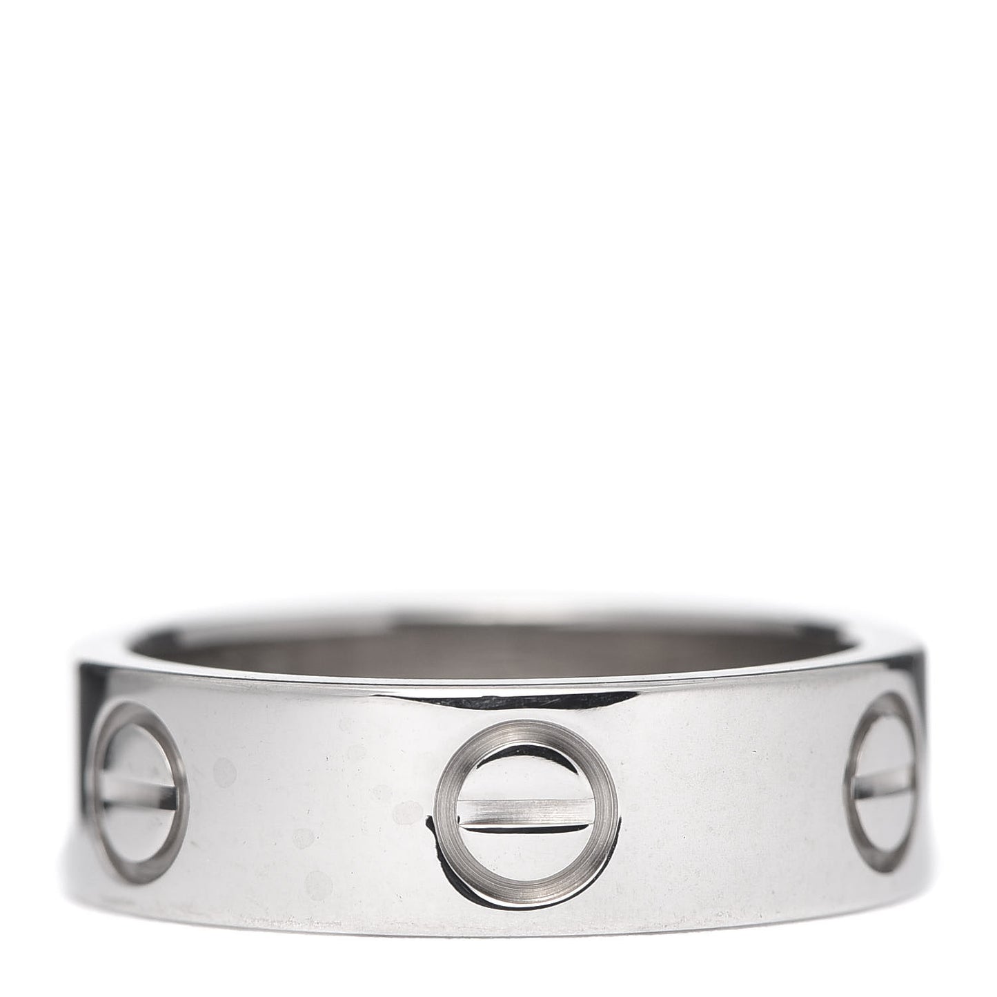 18K White Gold 5.5mm LOVE Ring 51 5.75