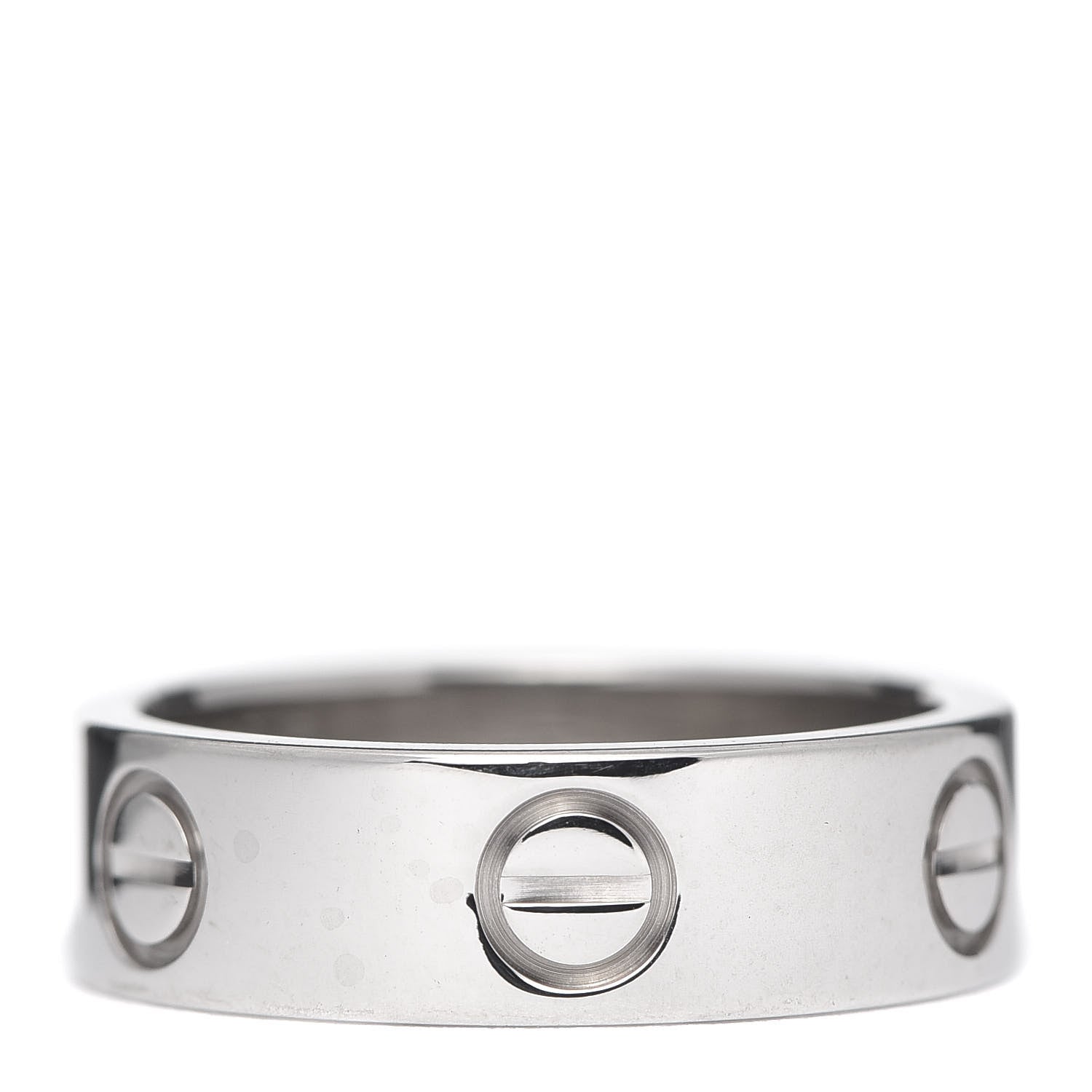 Cartier 18K White Gold 5.5mm LOVE Ring 51 5.75 3 of 4