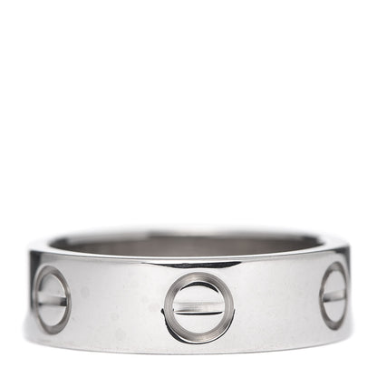 Cartier 18K White Gold 5.5mm LOVE Ring 51 5.75 3 of 4