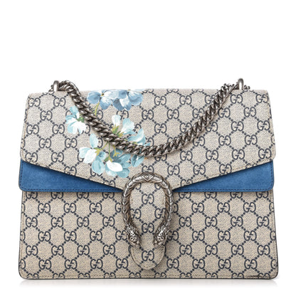 Gucci GG Supreme Monogram Blooms Medium Dionysus Shoulder Bag Beige Navy Vintage Blue 1 of 13