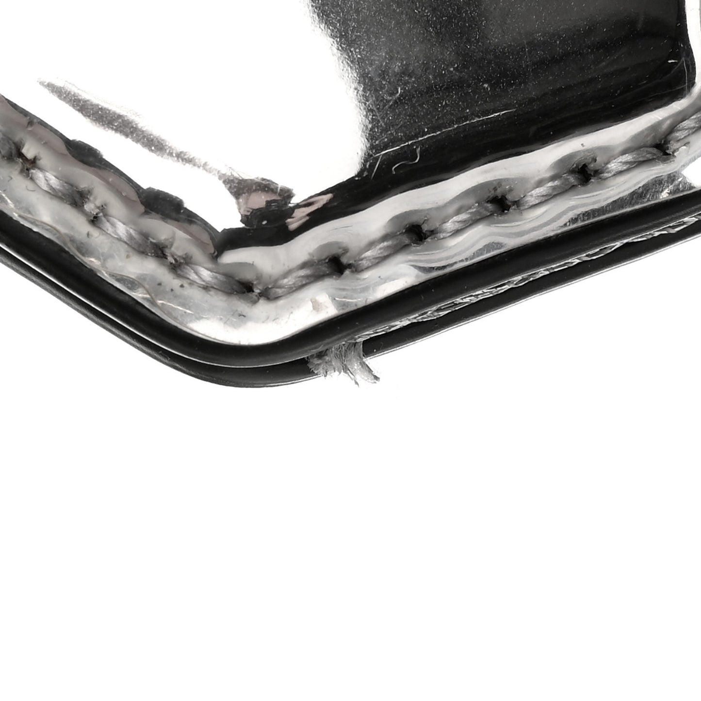 Metallic Calfskin Gen Z Snapshot Camera Bag Silver