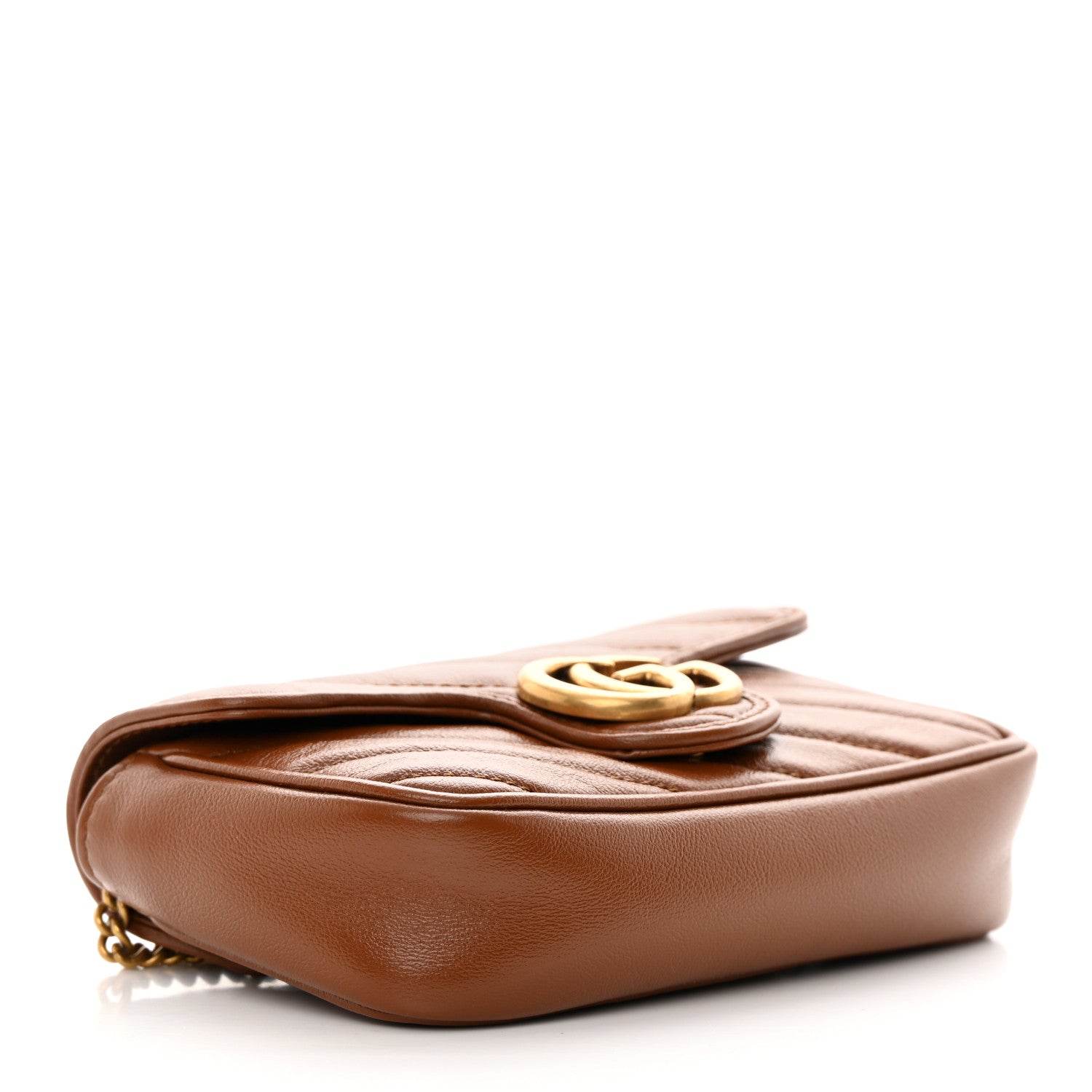 Gucci Azalea Calfskin Matelasse Diagonal Super Mini GG Marmont Shoulder Bag Cuir 4 of 12