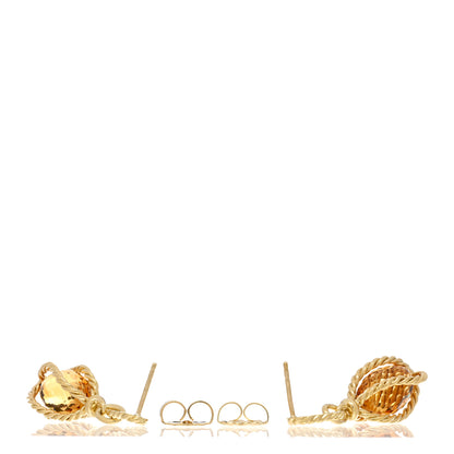 David Yurman 18K Yellow Gold Citrine Lantana Drop Earrings 3 of 4