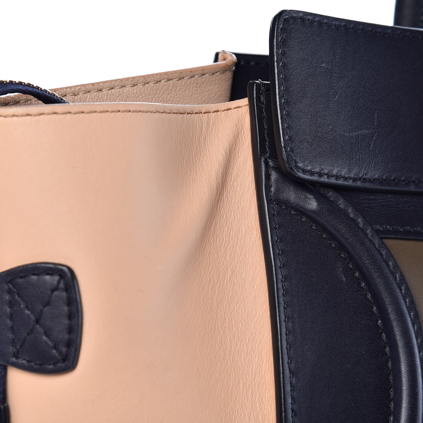 Satin Calfskin Mini Tri-Color Luggage Anthracite
