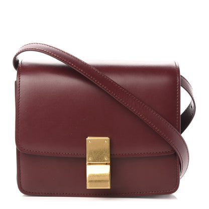 Celine Box Calfskin Small Classic Box Flap Bag Burgundy 1 of 11