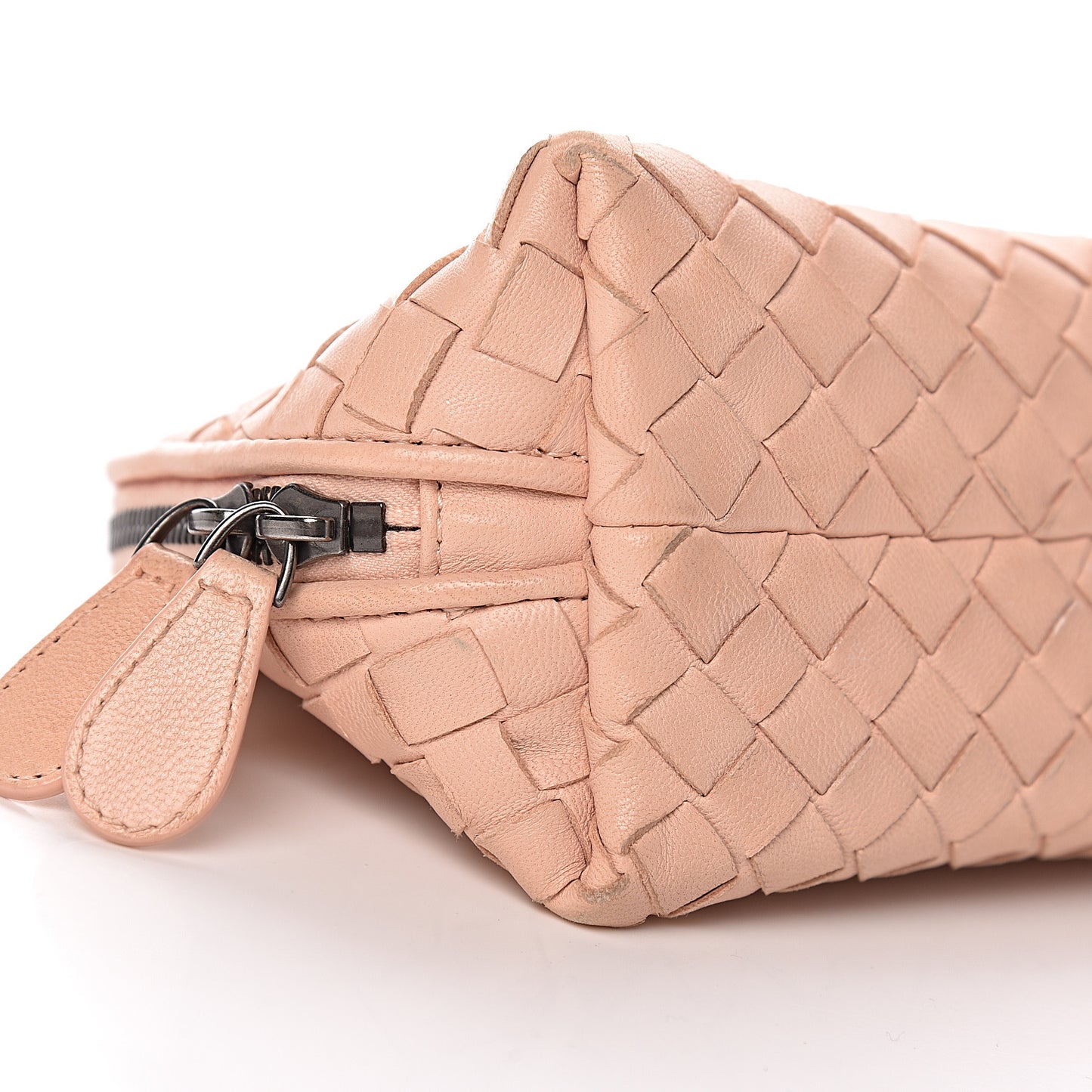 Nappa Intrecciato Cosmetic Pouch Petal Pink