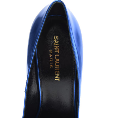 Saint Laurent Calfskin Kiki 100 Pumps 39 Bleu Roy 6 of 10