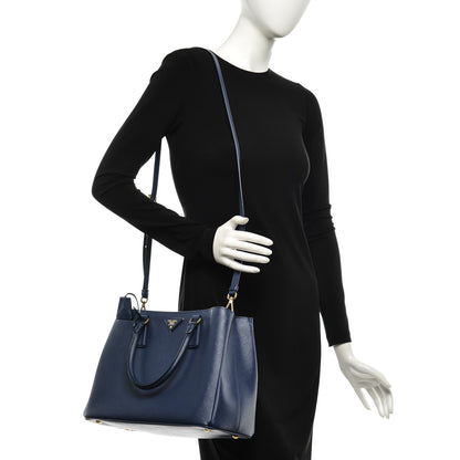 Prada Saffiano Lux Medium Tote Bluette 2 of 9