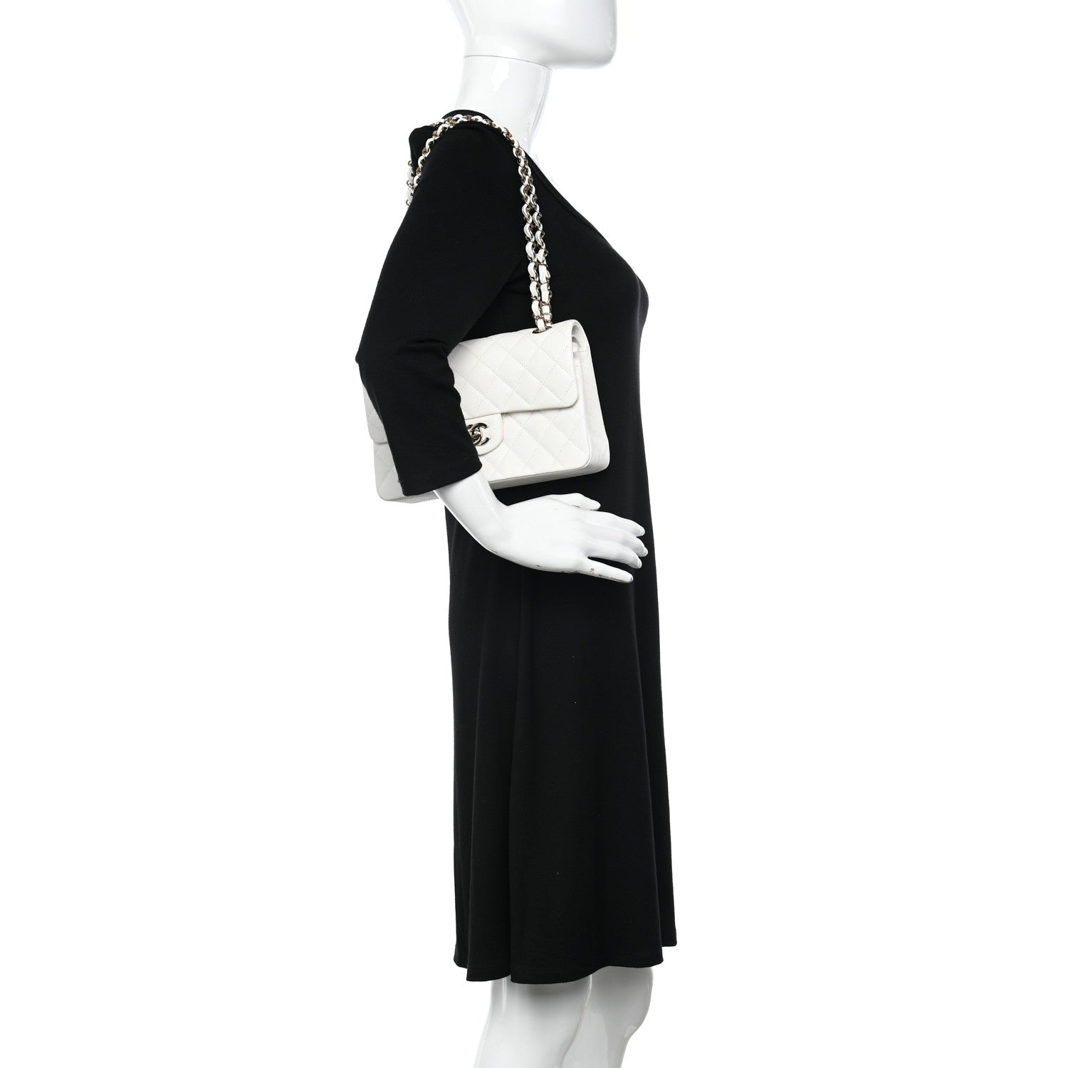 Chanel Caviar Quilted Small Double Flap White 2 of 11