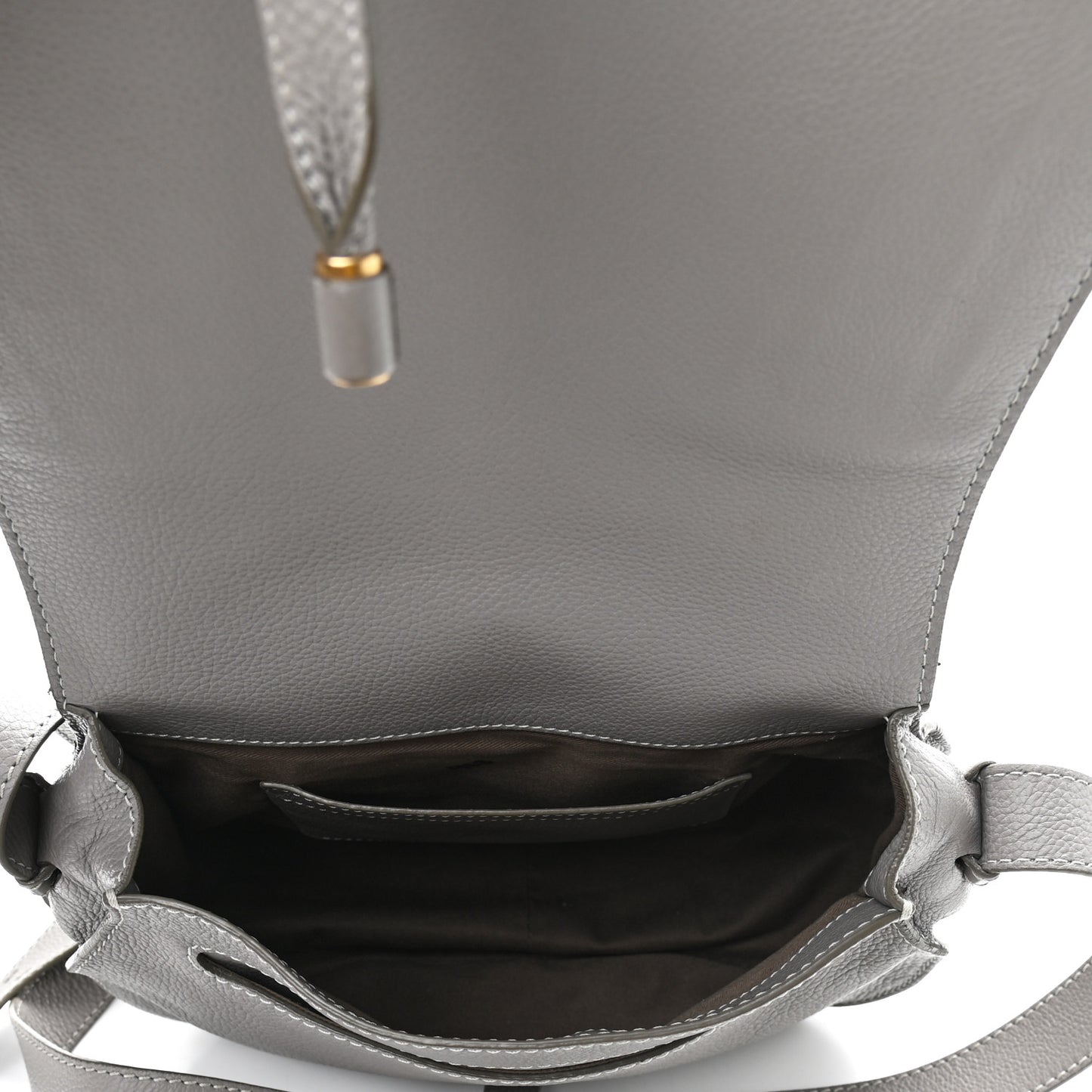 Calfskin Medium Marcie Round Crossbody Bag Cashmere Grey