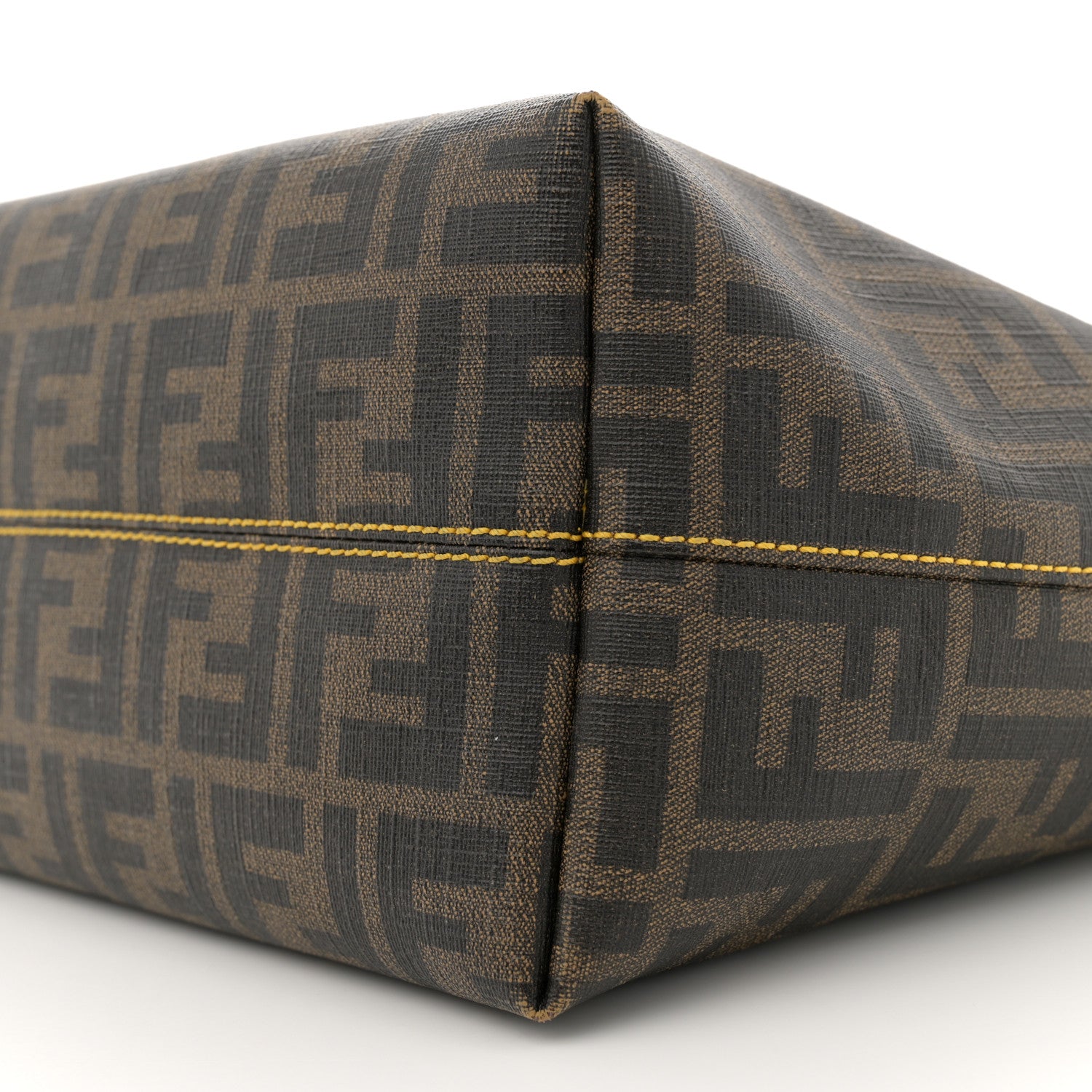 Fendi Zucca Spalmati Small Roll Tote Tobacco Yellow 10 of 18