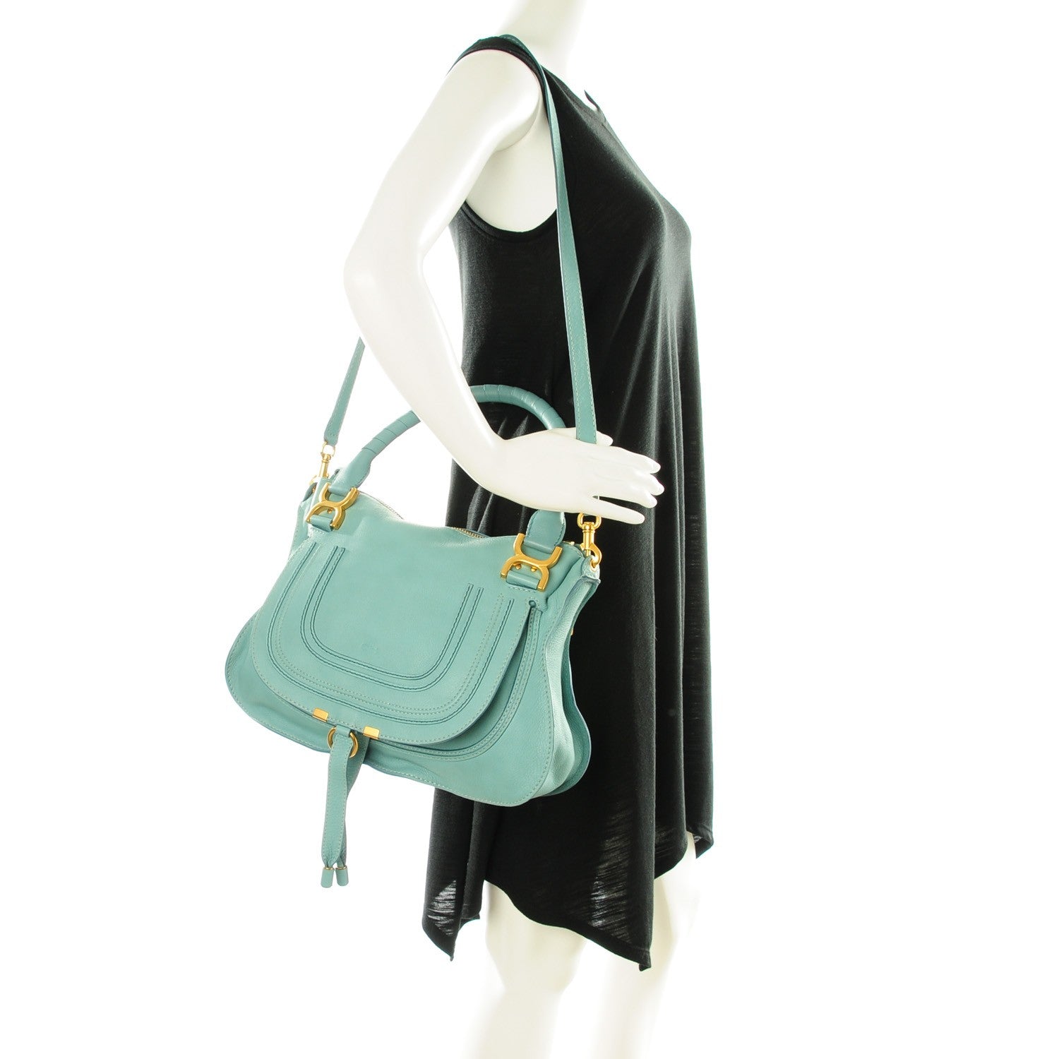 Chloe Calfskin Medium Marcie Satchel Mint Tea 2 of 7