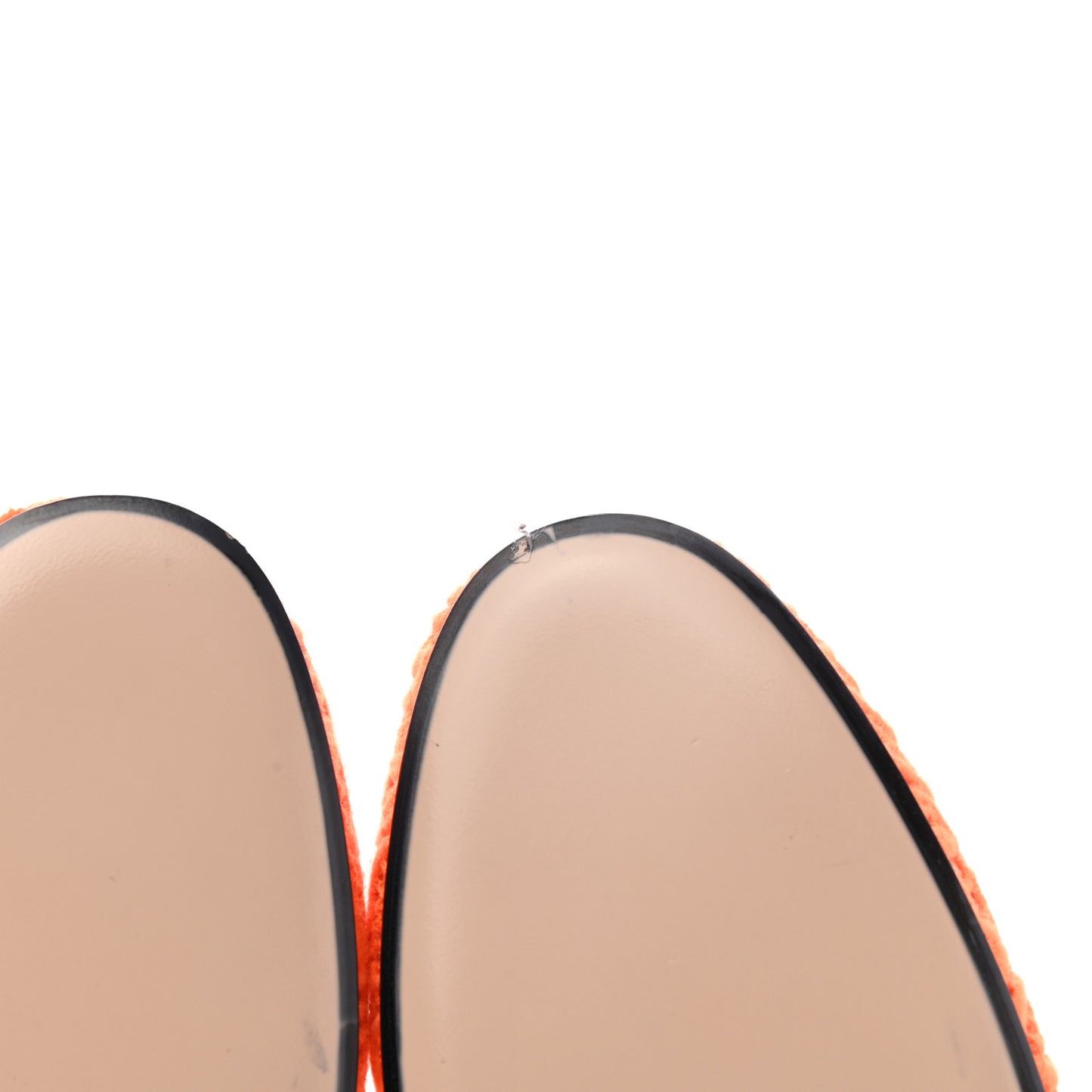Lace Malaga Kid Womens Princetown Slippers 37.5 Orange Fluo Skin Rose