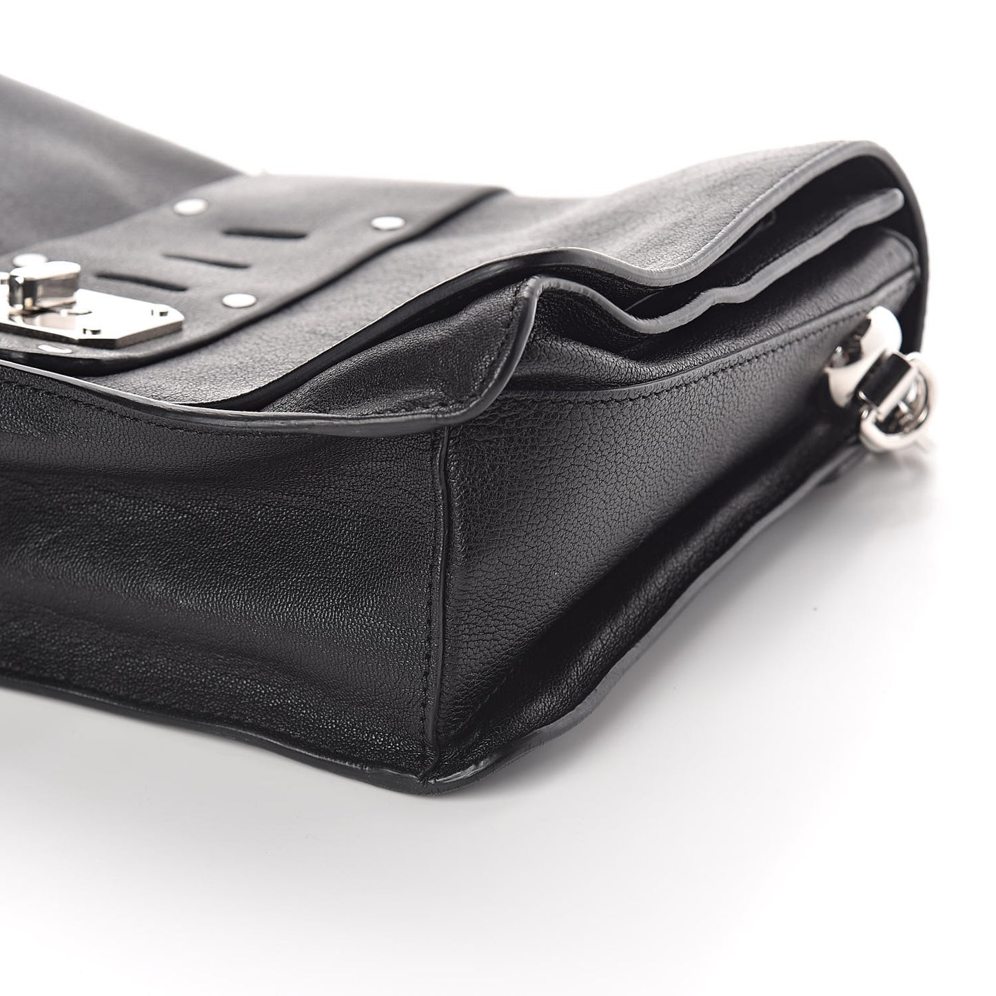 Goatskin Large Stardvst Shoulder Bag Black