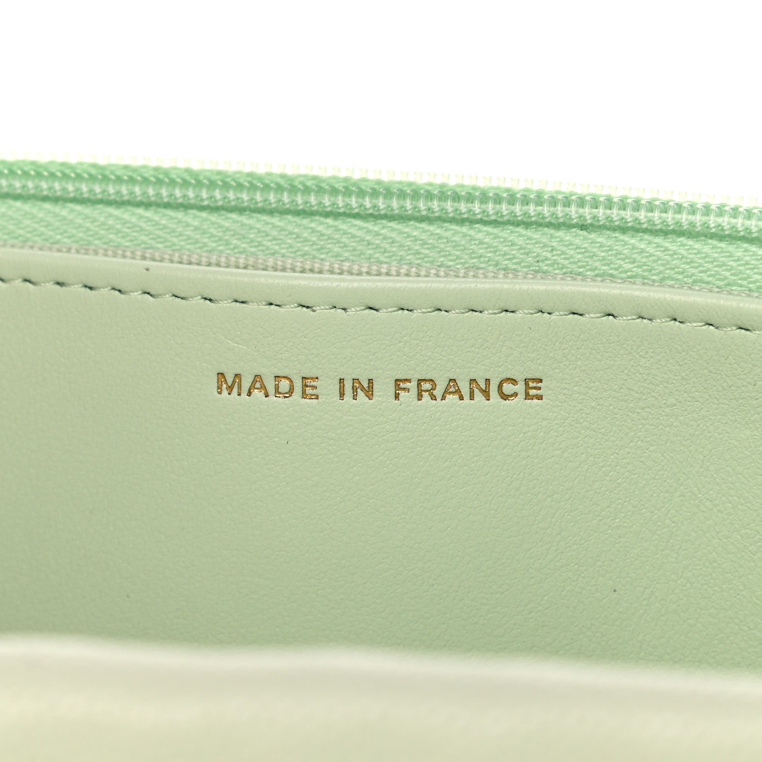 Chanel Caviar Quilted Wallet On Chain WOC Light Green 7 of 12