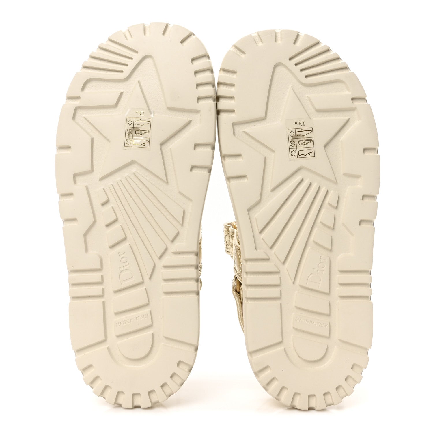 Christian Dior Laminated Sheepskin Cannage Dioract Sandals 38.5 Pale Gold 6 of 8