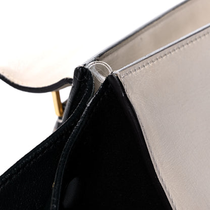 Celine Calfskin Suede Whipsnake Medium Trapeze Black White 18 of 18