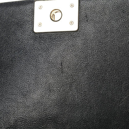 Chanel Caviar Chevron Quilted Medium Boy Flap Black 5 of 6