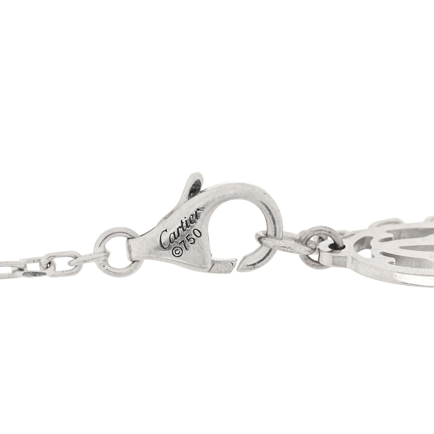 Cartier 18K White Gold Diamond SM D'Amour Bracelet 3 of 3