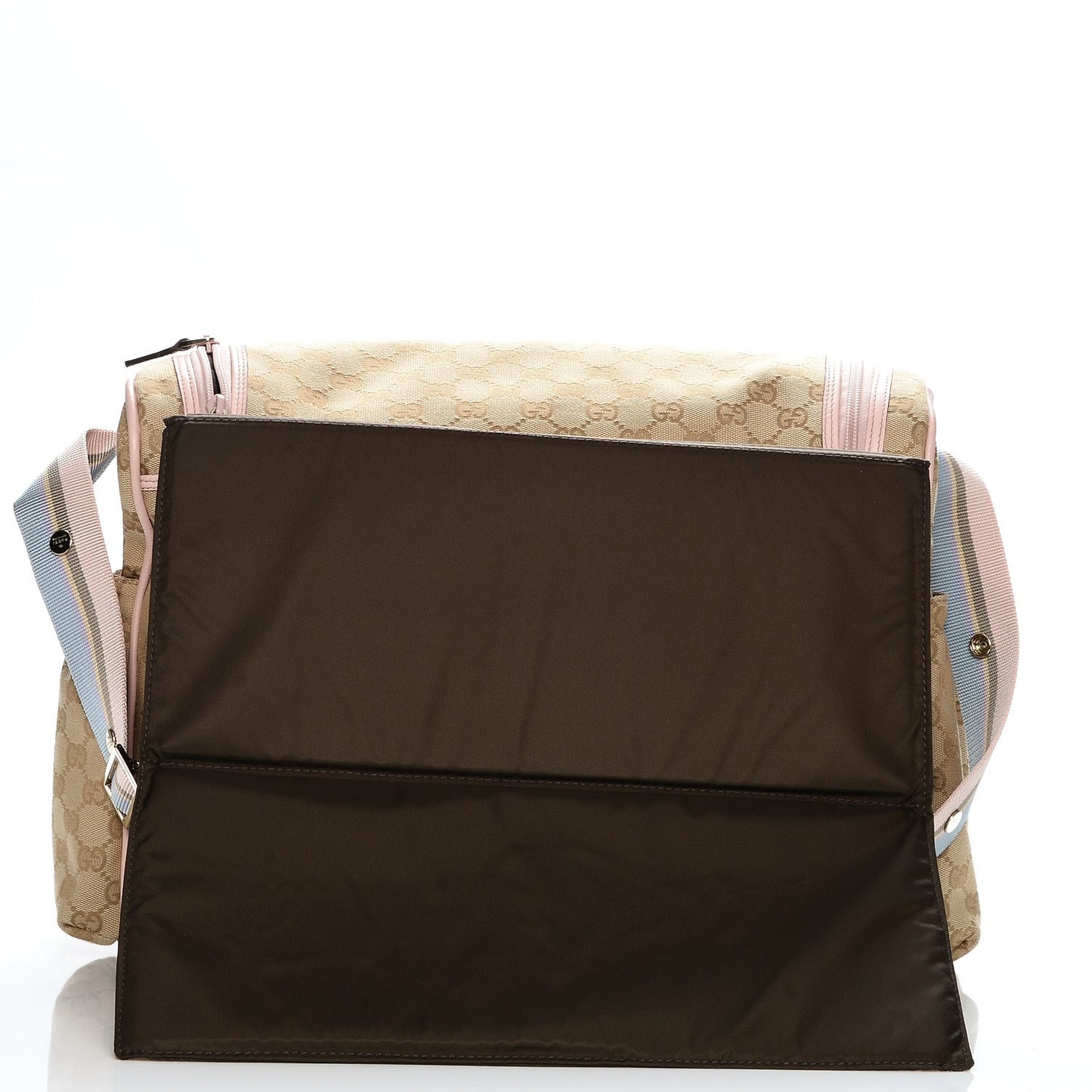 Monogram Web Diaper Bag Pink