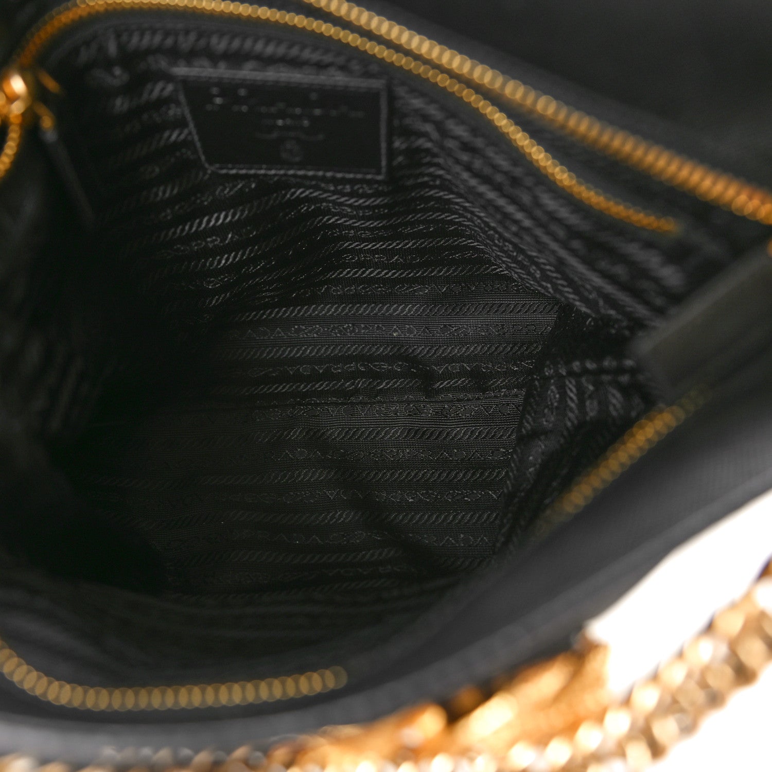 Prada Tessuto Nylon Saffiano Animalier Messenger Bag Black 5 of 9