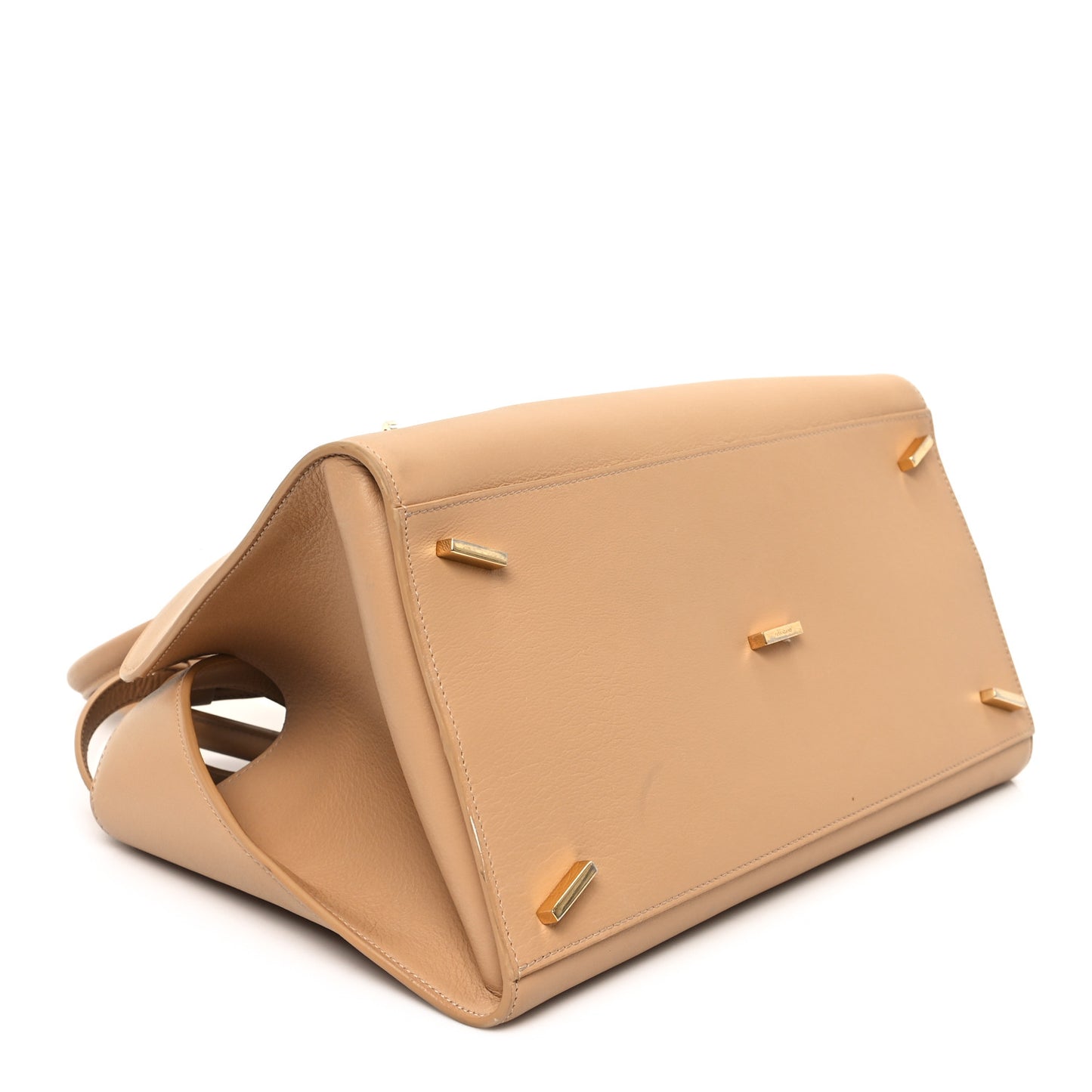 Calfskin Medium Hug Bag Camel