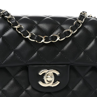 Chanel Lambskin Quilted Mini Rectangular Flap Black 8 of 11