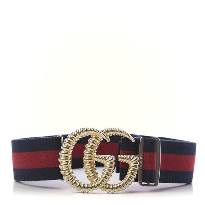 Gucci Canvas Torchon Double G Web Belt 90 36 Navy Red 1 of 4